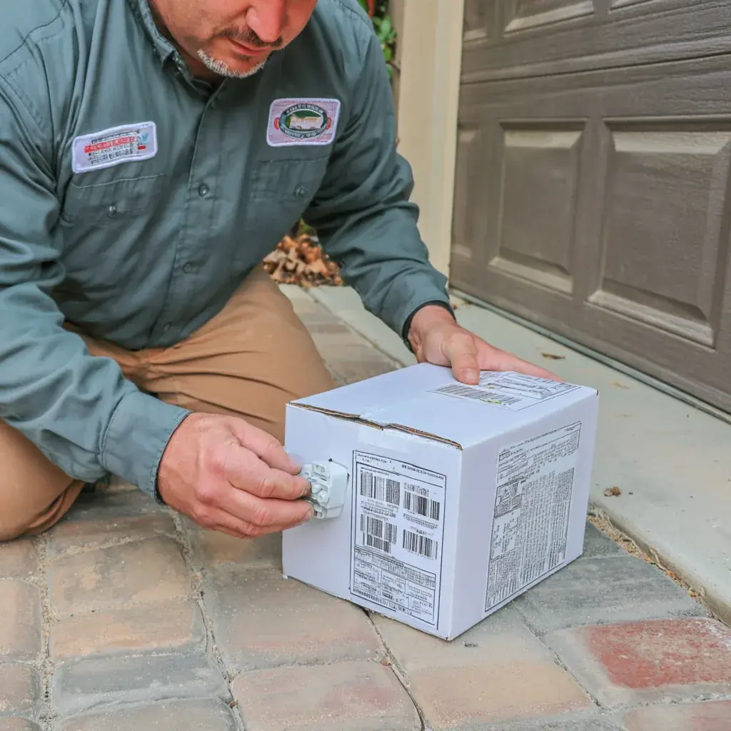 A garage door and its springs in Blue Springs being checked over